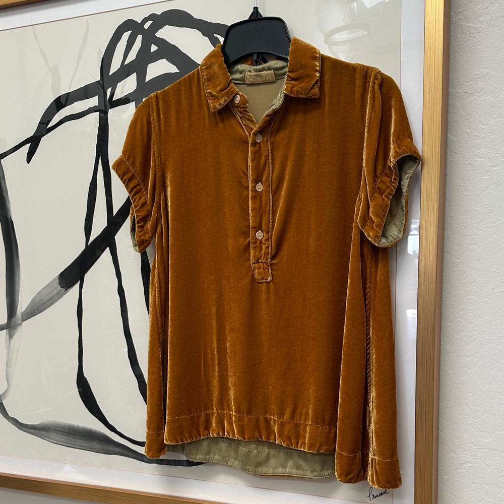 CP Shades Velvet Short Sleeve Button-Up Shirt
